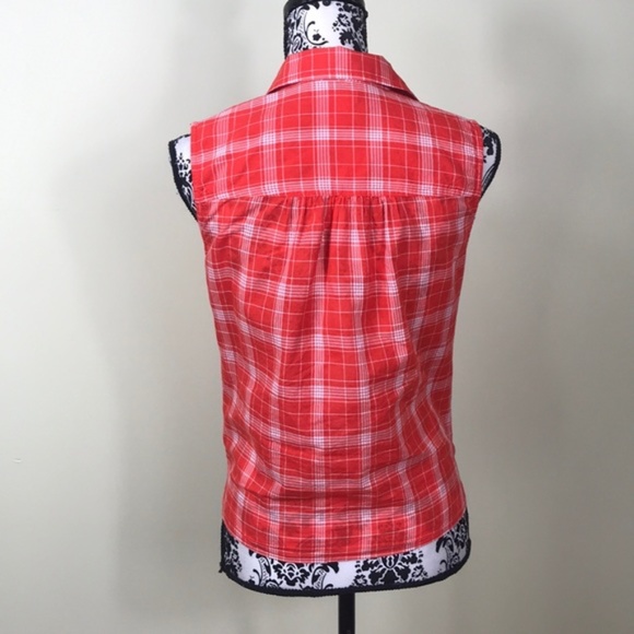 💖MEGA SALE💖J. CREW Women’s Shirt Red White ALSU00203 - Picture 3 of 5